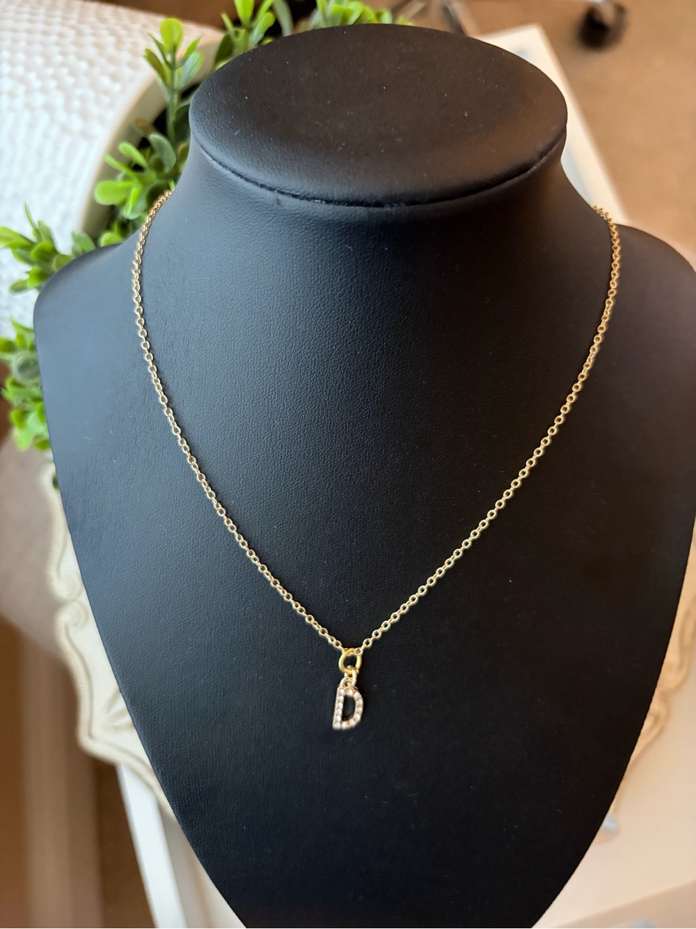 Gold Initial D Pendant Necklace - Elegant Women's Jewelry